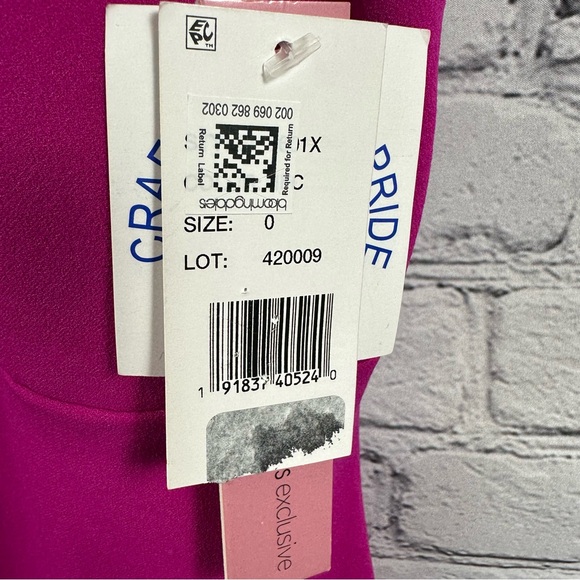 Aqua Formal Scuba Crepe Sheath Dress Fitted Above Knee Lined Bright Pink 0 NWT - Picture 7 of 11